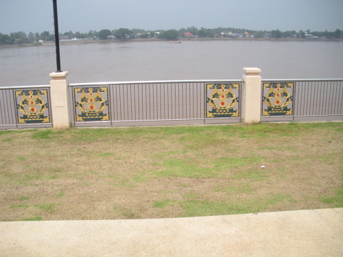 Nong Kai River Front; Naga making fireballs